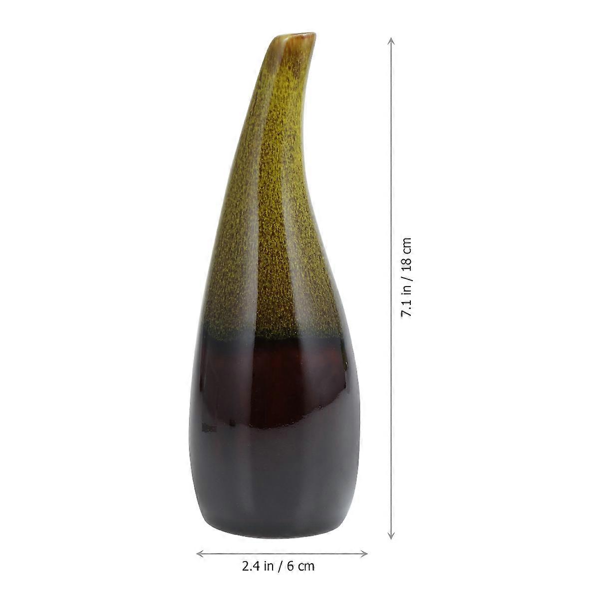 Artistic Flowery Vase Small Size Container For Bathroom Indoor Use 6x6x18 Cm 1Pack