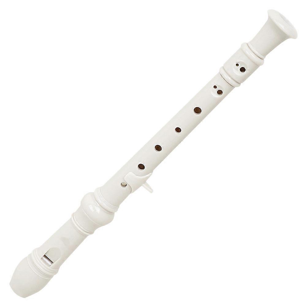 Eight-Hole Recorder Instrument for Children 1Set White ABS Material