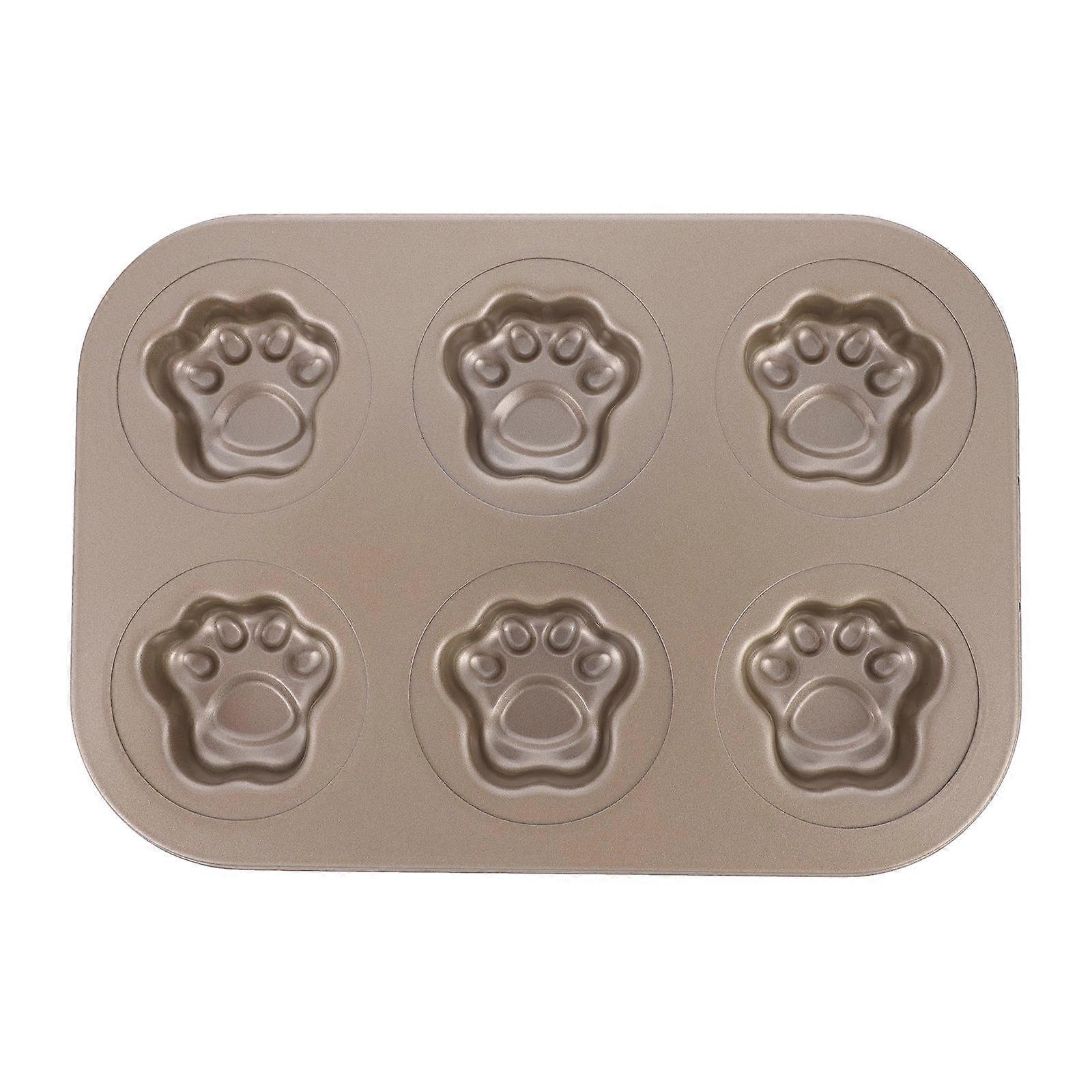Golden 2Pcs Shape Baking Molds for Cake Use Carbon Steel Material