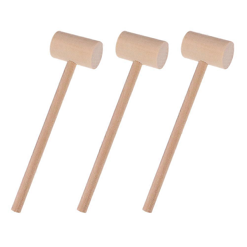 Crab Mallets Wood Mini Wooden Hammers for Seafood 9Pcs Set