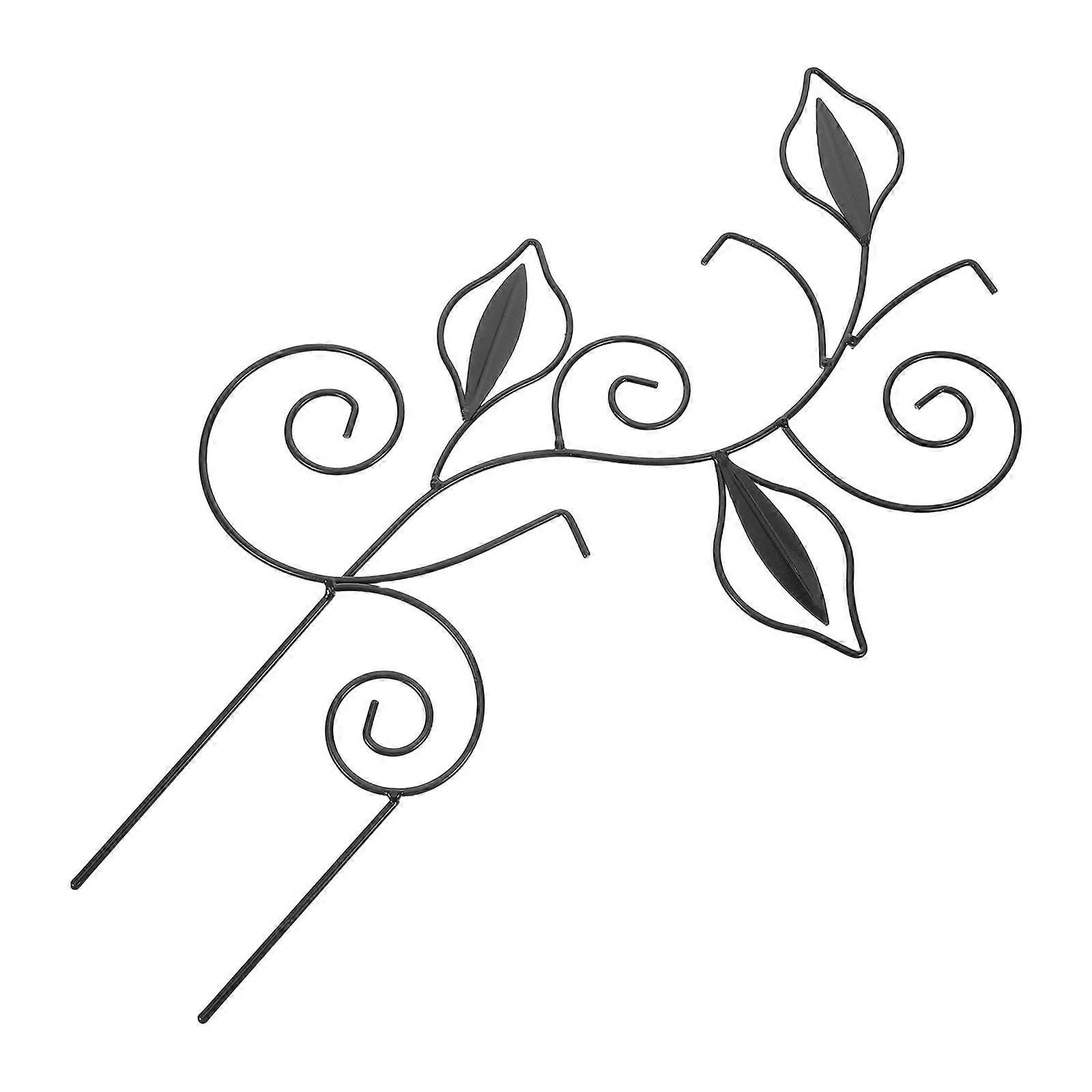 Indoor Climbing Leaf Shape Trellis Metal Support Stakes for Plants 4Pcs