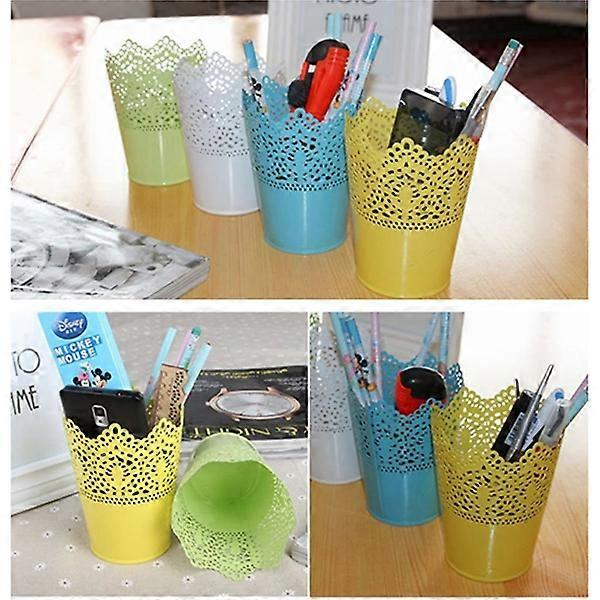 Urtepotte til skrivebordsopbevaring i hvid