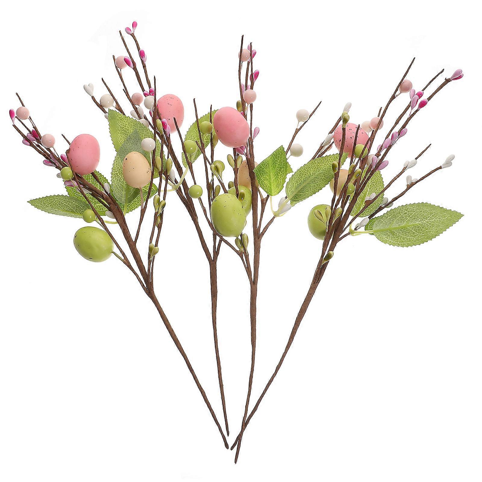 Artificial Branch Easter Egg Twig Multi Colored Home Decor 4Set