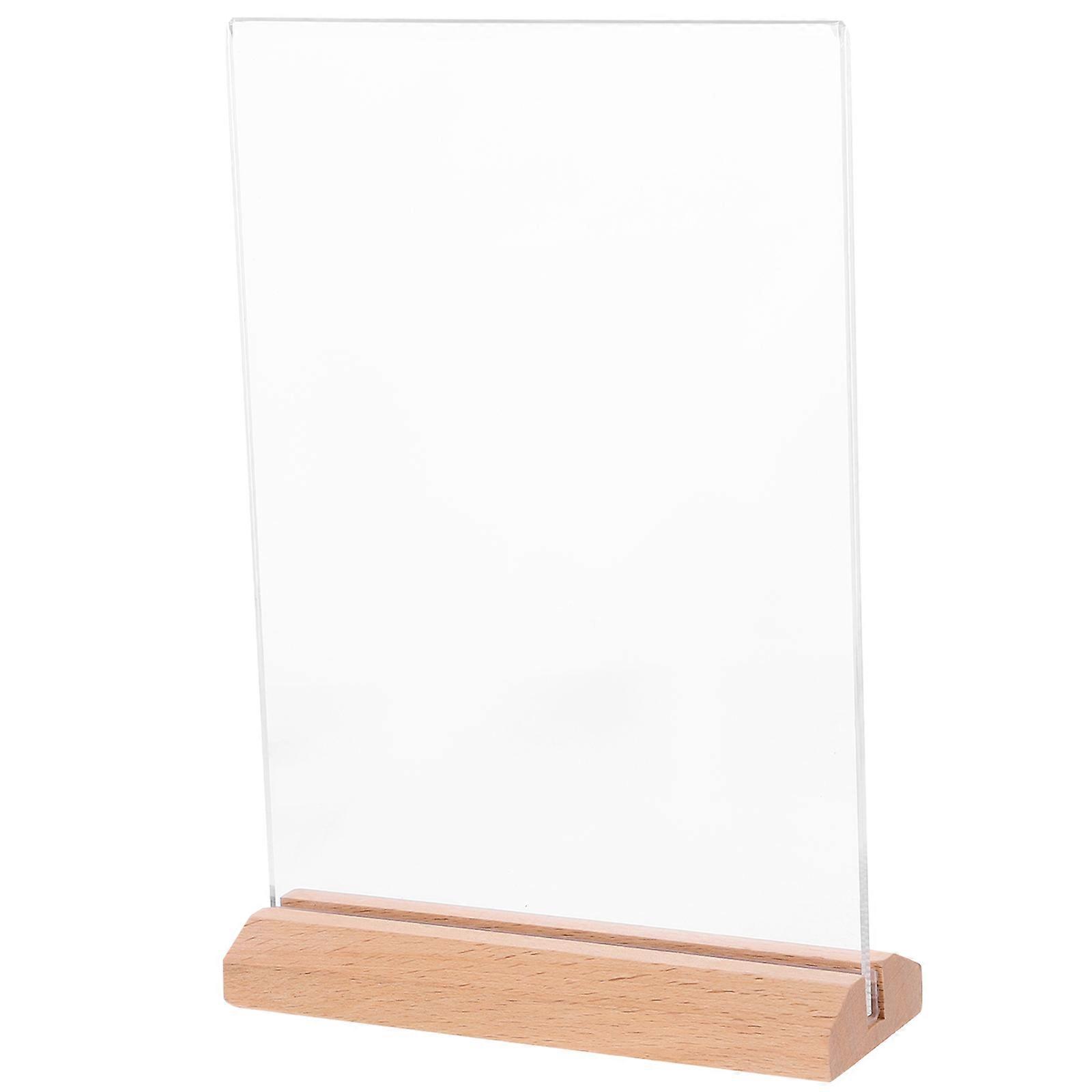 Clear Brochure Display Stand 5Pcs Acrylic Sign Holder Ideal For Supermarket Attractive Reusable Functionality