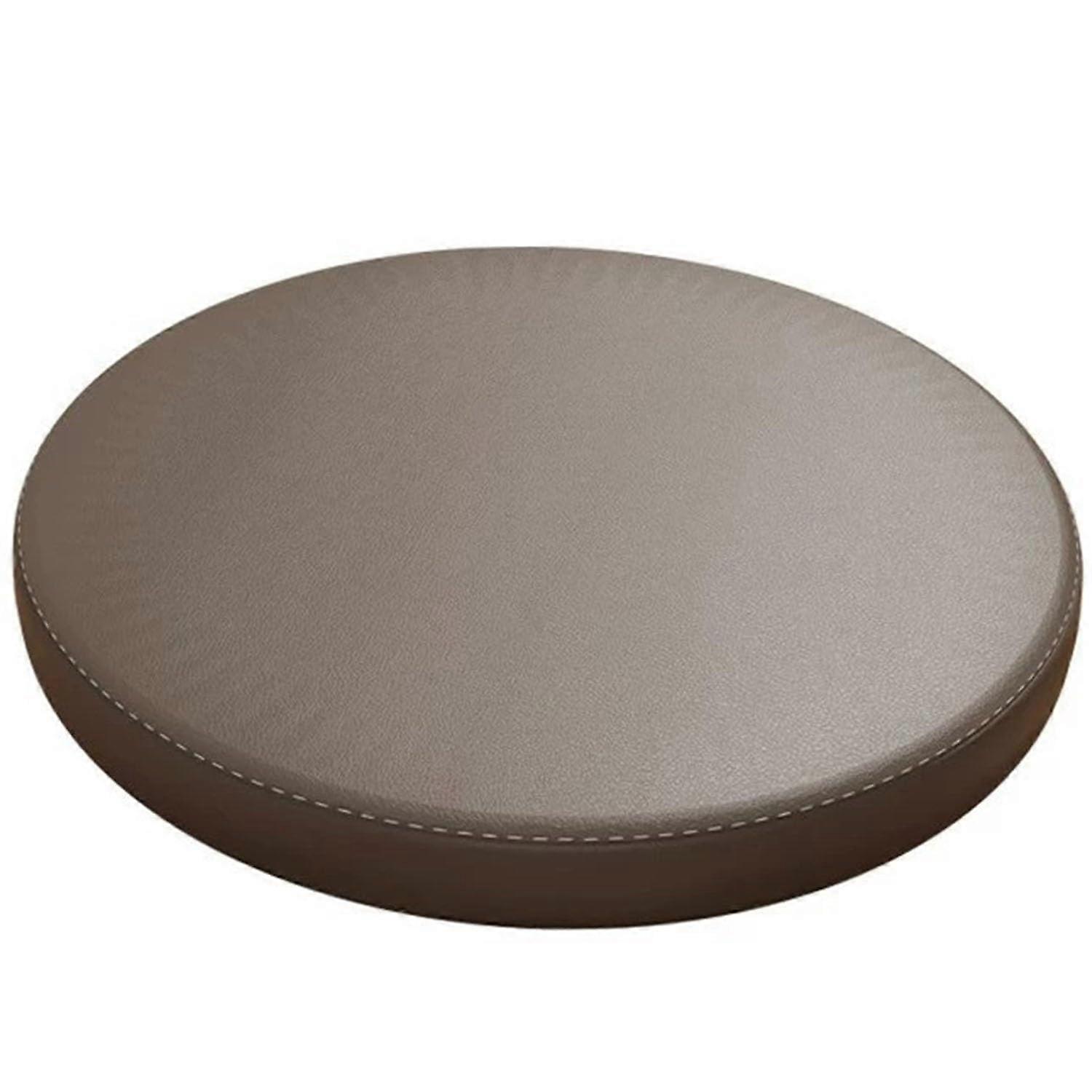 Waterproof Round Chair Cushions Set of 4 for Indoor Outdoor Use 30 Cm Diameter Coffee Color