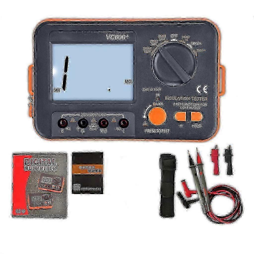 Megohm Meter 250v 500v 1000v - Digital isolasjonsmotstandstester