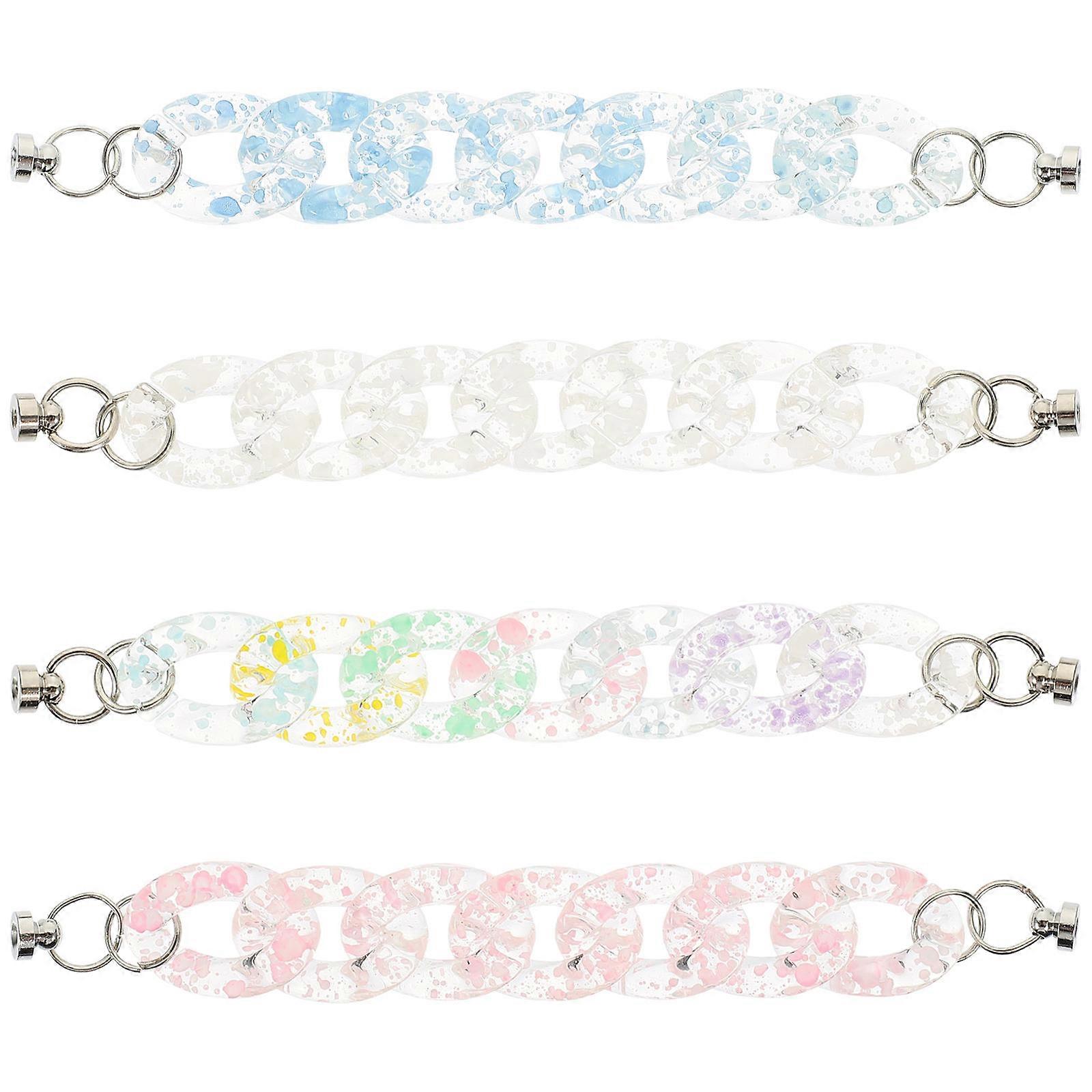 Pendants For Phone Acrylic Cell Phone Chains Mobile Phone Case Accessories Daily Use O-Ring Shape Prevent Dropping 4Pcs