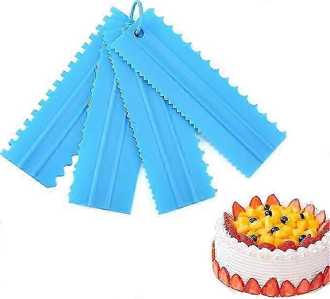 Cake Scraper, Cake Edge Scraper Fondant Smoother Cake, Cake Decorating Comb, Diy Cake Spatula Plastic, Buttercream Smoother Baking Tool For Cakes Cake