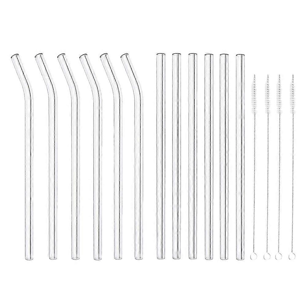 Glass Drinking Straw Glass Straws for Home Use 1Set Reusable Clear Straws