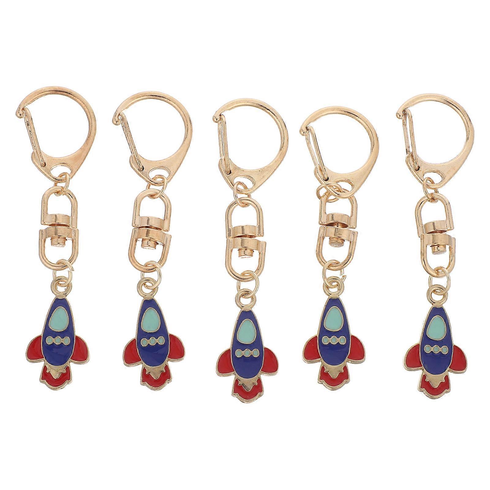 Durable Rocket Shape Key Holder Craft Ornaments For Car And Purse Decoration 30 Pcs Set