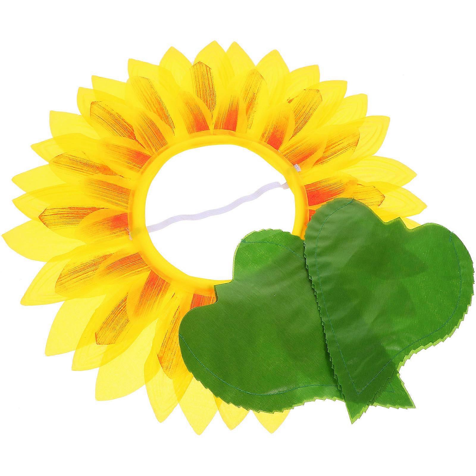 Sunflower Hat Cosplay Accessory For Adults Suitable For Birthday Party Assorted Color Deep Cleaning 3Sets