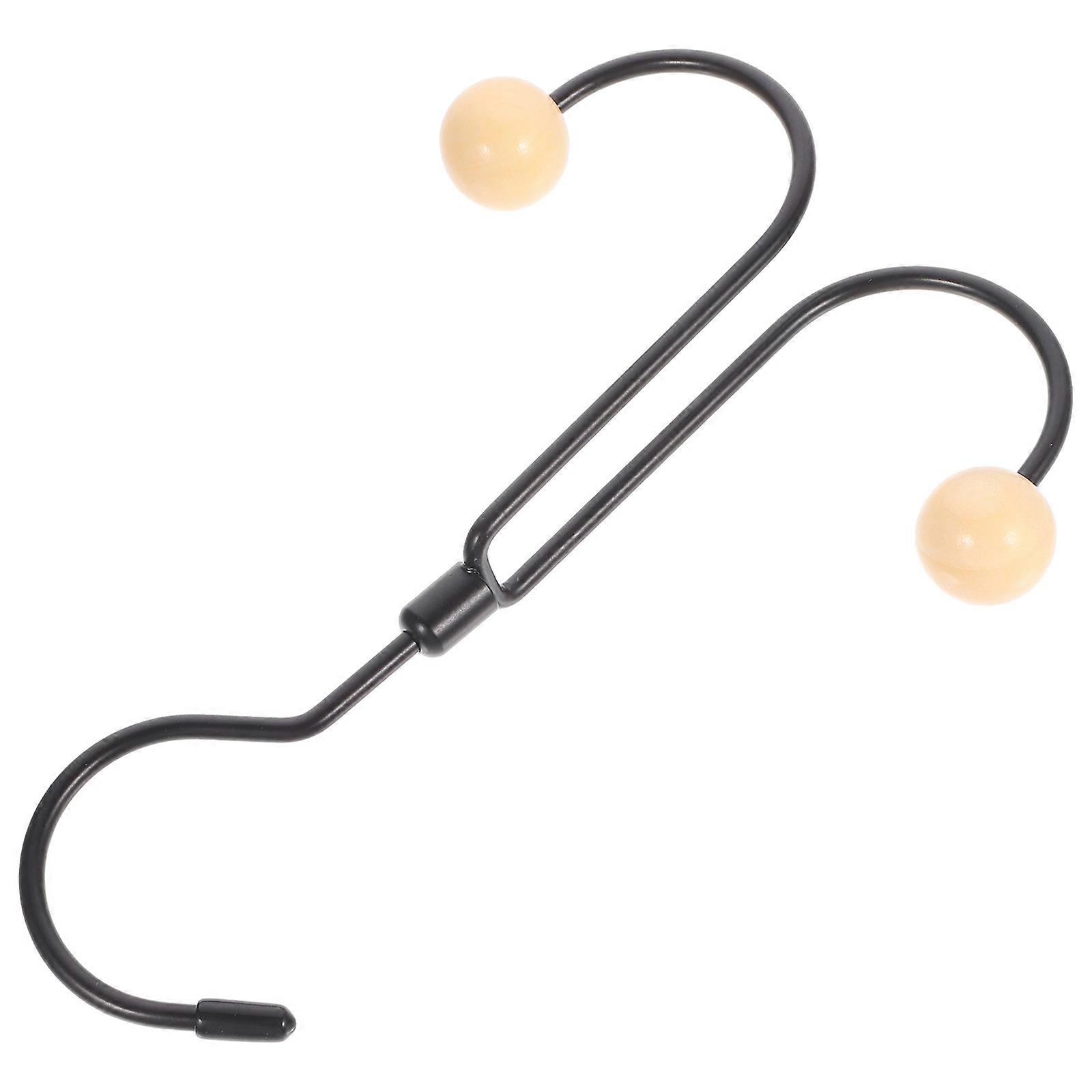 Black Rotation Hook Coat Hanger for Home Storage 4Pcs Set