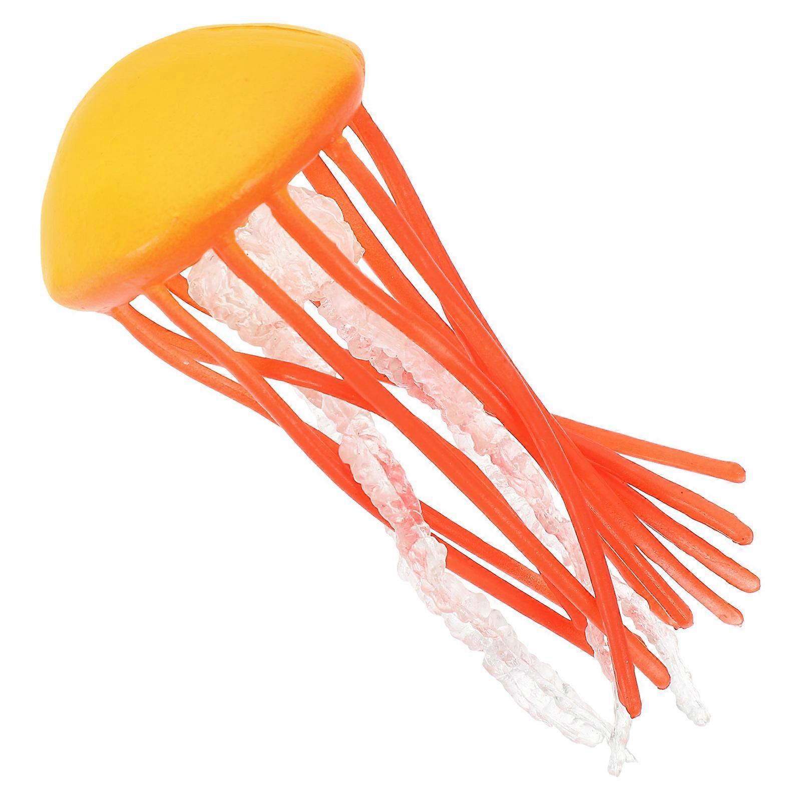 Jellyfish Figurine Simulation Marine Model for Decor 2Pcs Pack