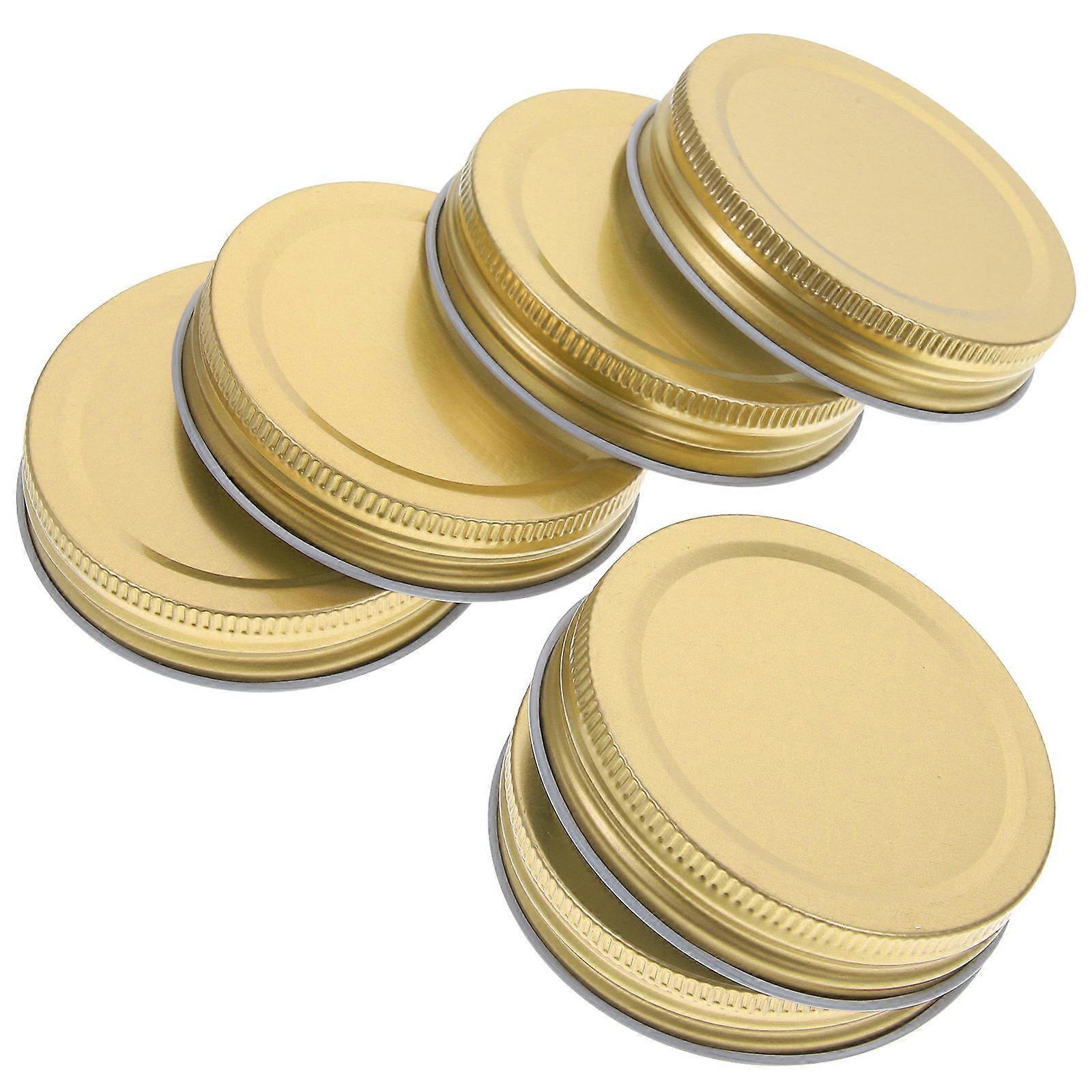 Multipurpose Jar Covers Mason Jar Lids for Canning 60Pcs Golden