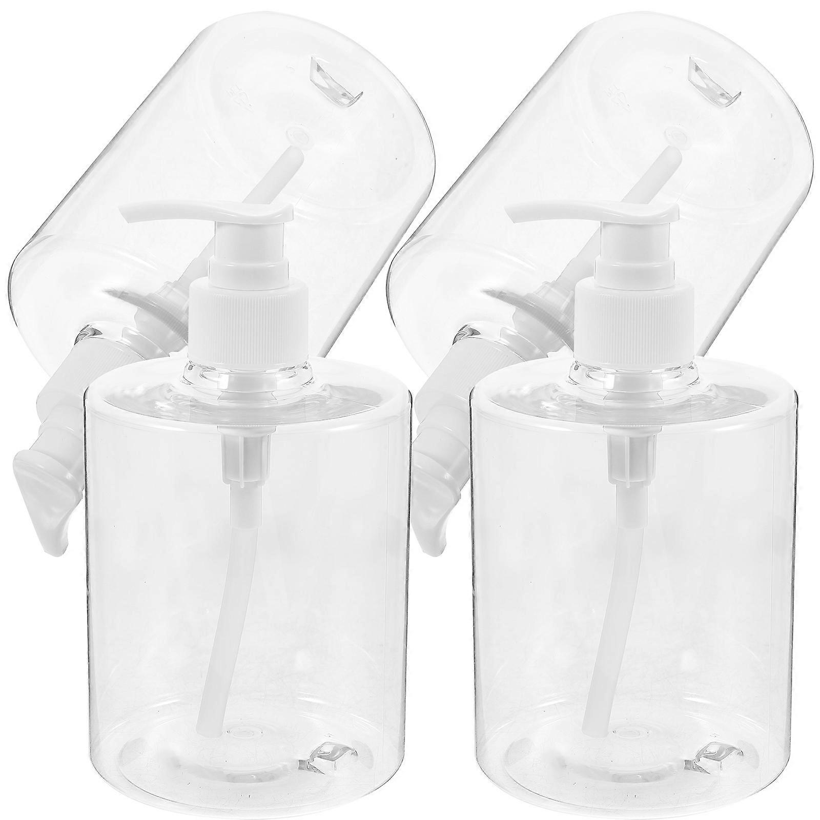 Plastic Soap Dispenser with Pump for Storage 8Pcs Clear Lotion Bottles