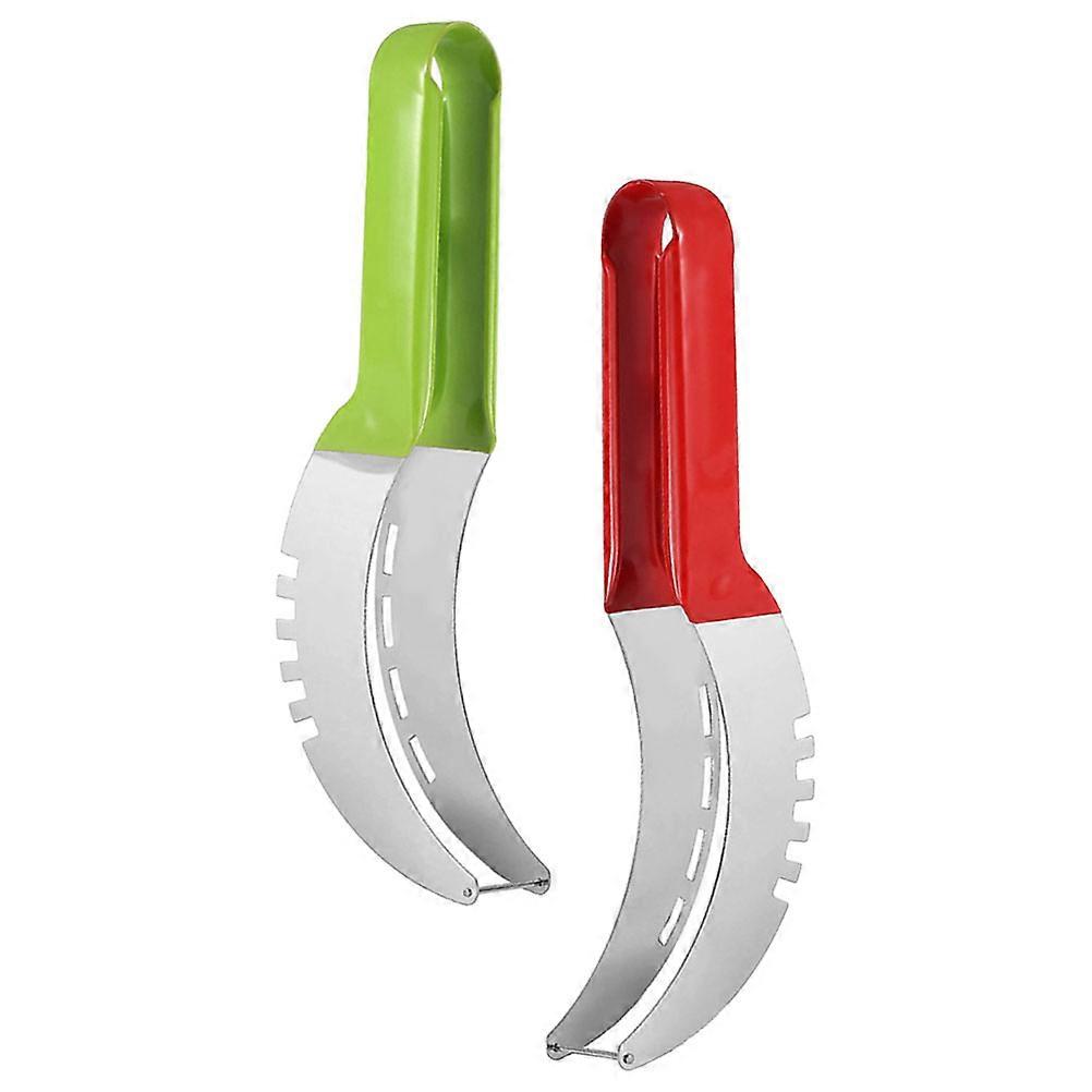 Fruit Slicing Tool Watermelon Portable Home Use Red 20.50X2.90X2.90cm Fruit Cutting 2Set