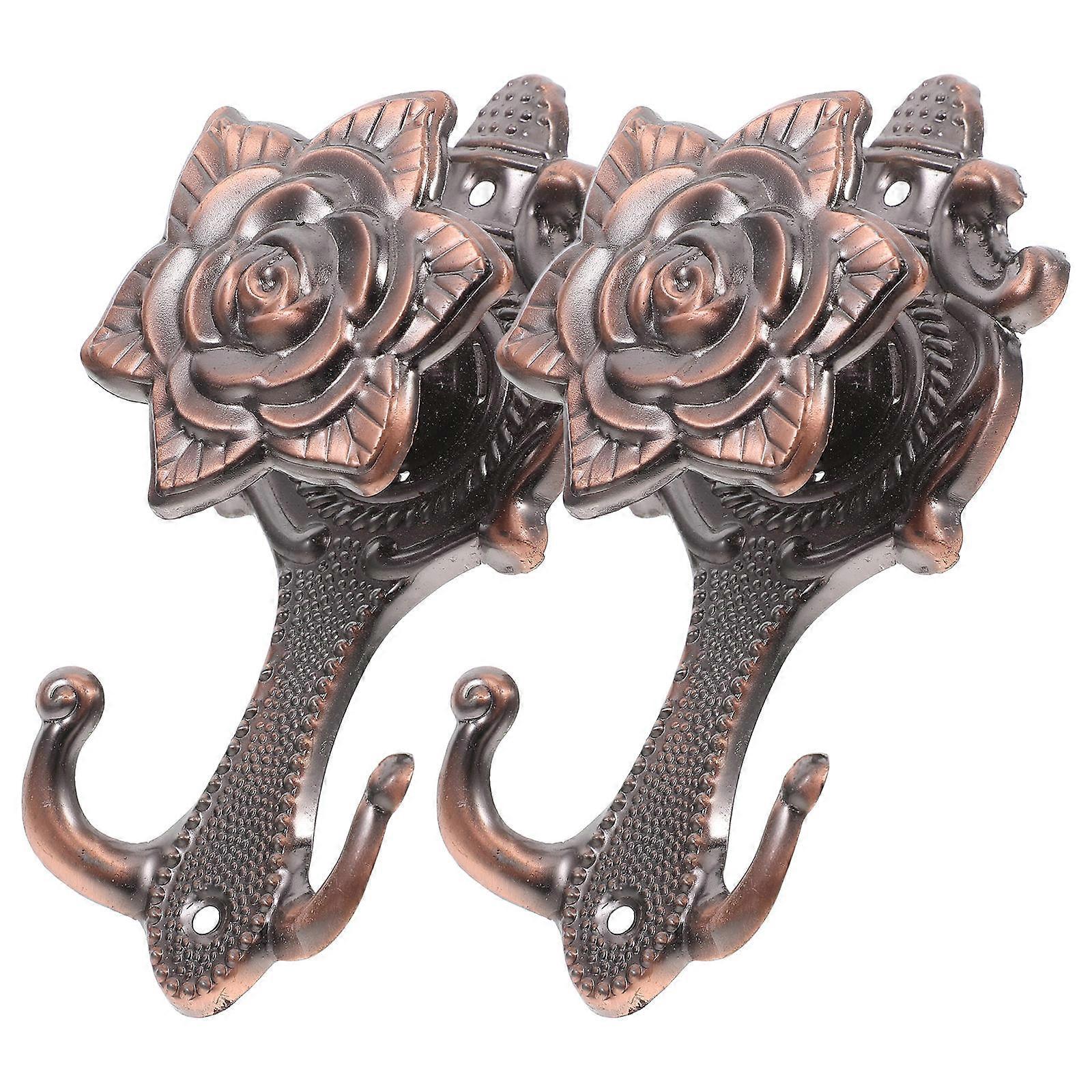 Rustic Wall Mounted Coat Hooks for Home Metal Decorative Hooks 4Sets