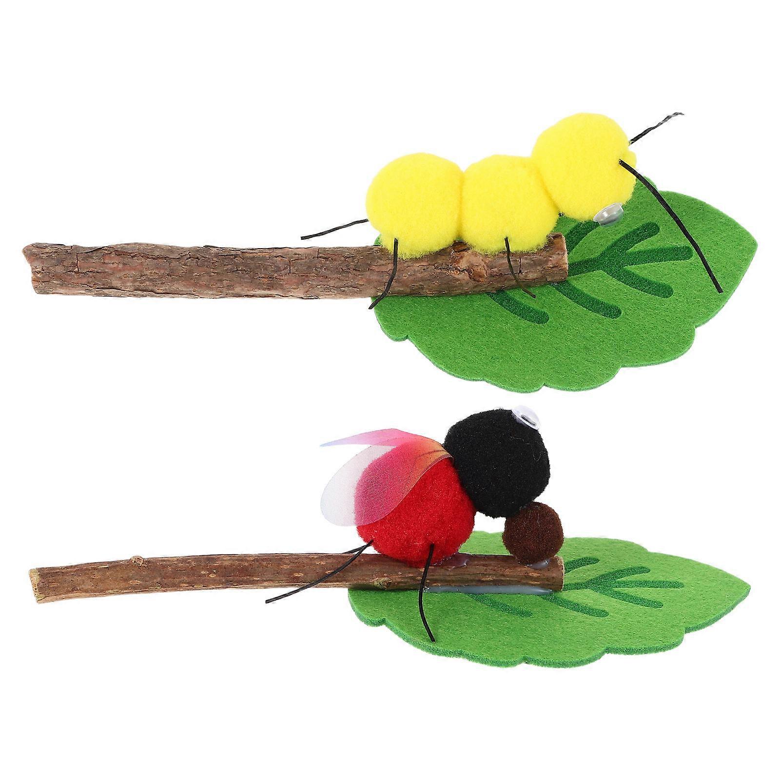 Durable Cat Chew Sticks for Kitten Teeth Cleaning Felt 4Pcs Assorted Color