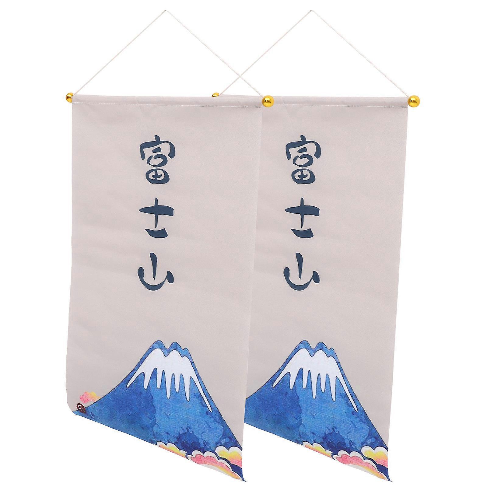 Japanese Style Hanging Flag for Restaurant 6Pcs Durable Polyester Flags