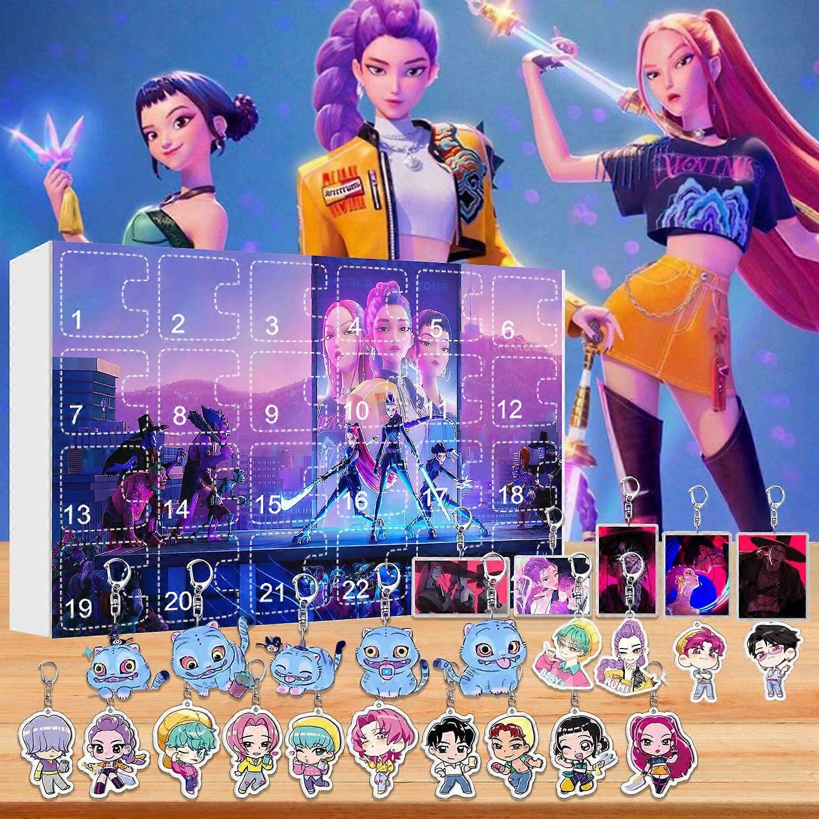 2025 Christmas Advent Calendar - 24 Days Countdown Calendar Stray Kids peripheral blind box Acrylic Ornaments, Reusable Christmas Tree Decor Blind Box