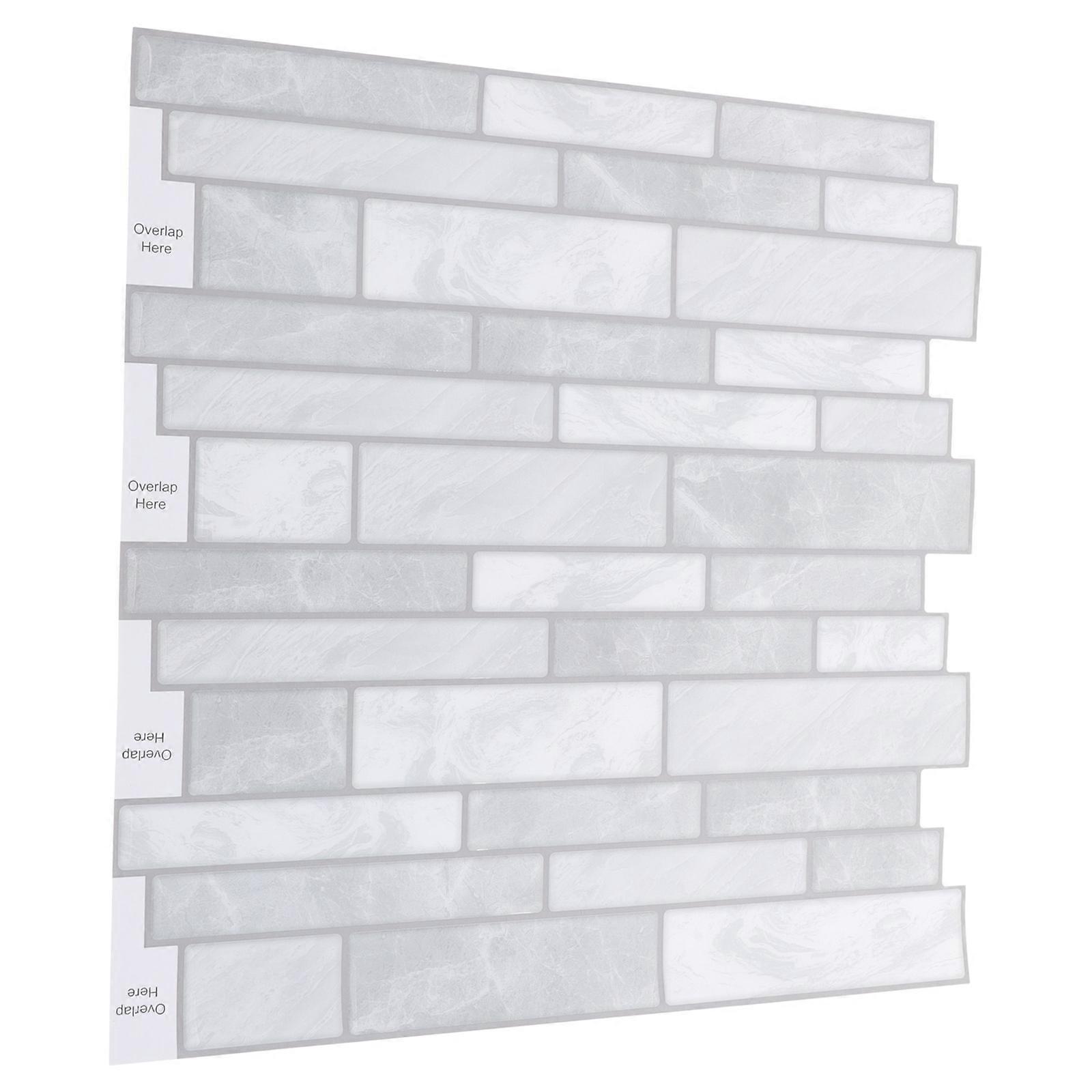 Decorative Tile Sticker 3D Wall Decal For Bathrooms 30x30cm Self Adhesive PET Material 1 Sheet