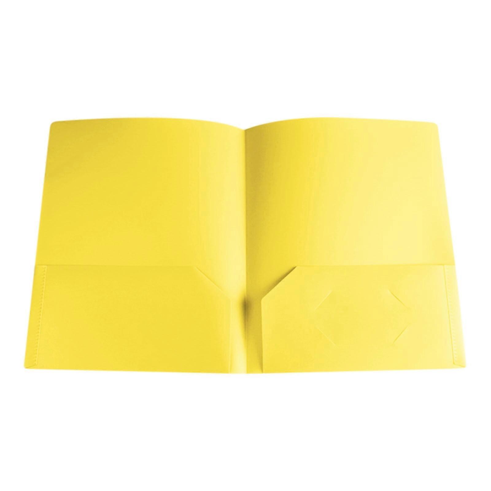 Plastic Folder, Assorted Colors Bulk File Folders for Office School Supplies, Heavy Duty File Folders Two Pocket Folders for Letter Size Sheets