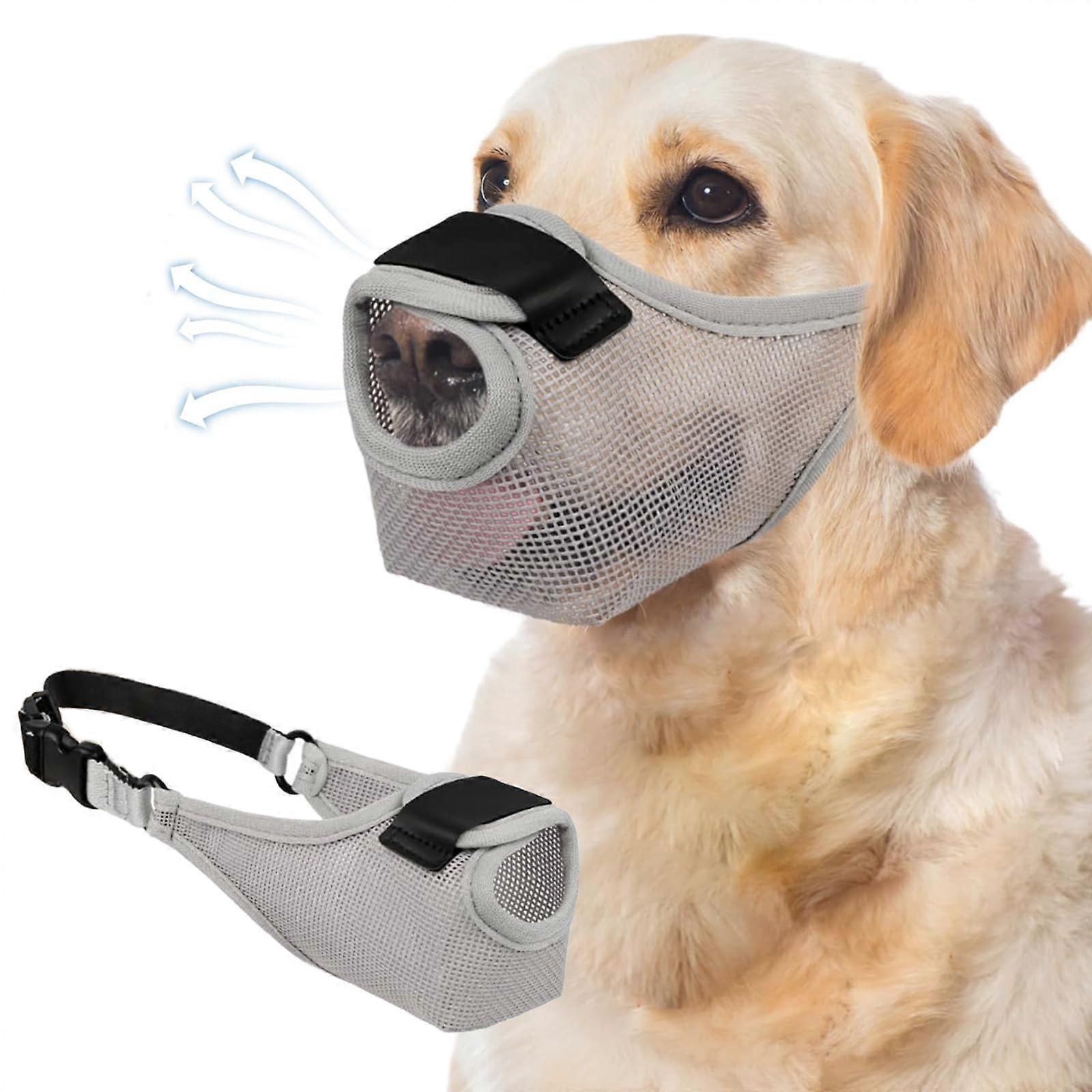 Dog Muzzle For Medium And Large Dogs, Adjustable Breathable Mesh Training Muzzle, Biting And Barking Prevention, XL