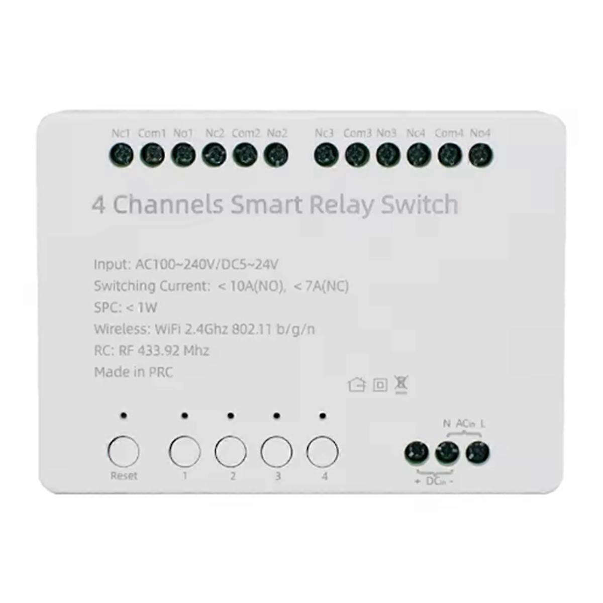 Tuya Wifi Smart Switch Module
Tuya Wifi 4 Channels Smart Switch Module