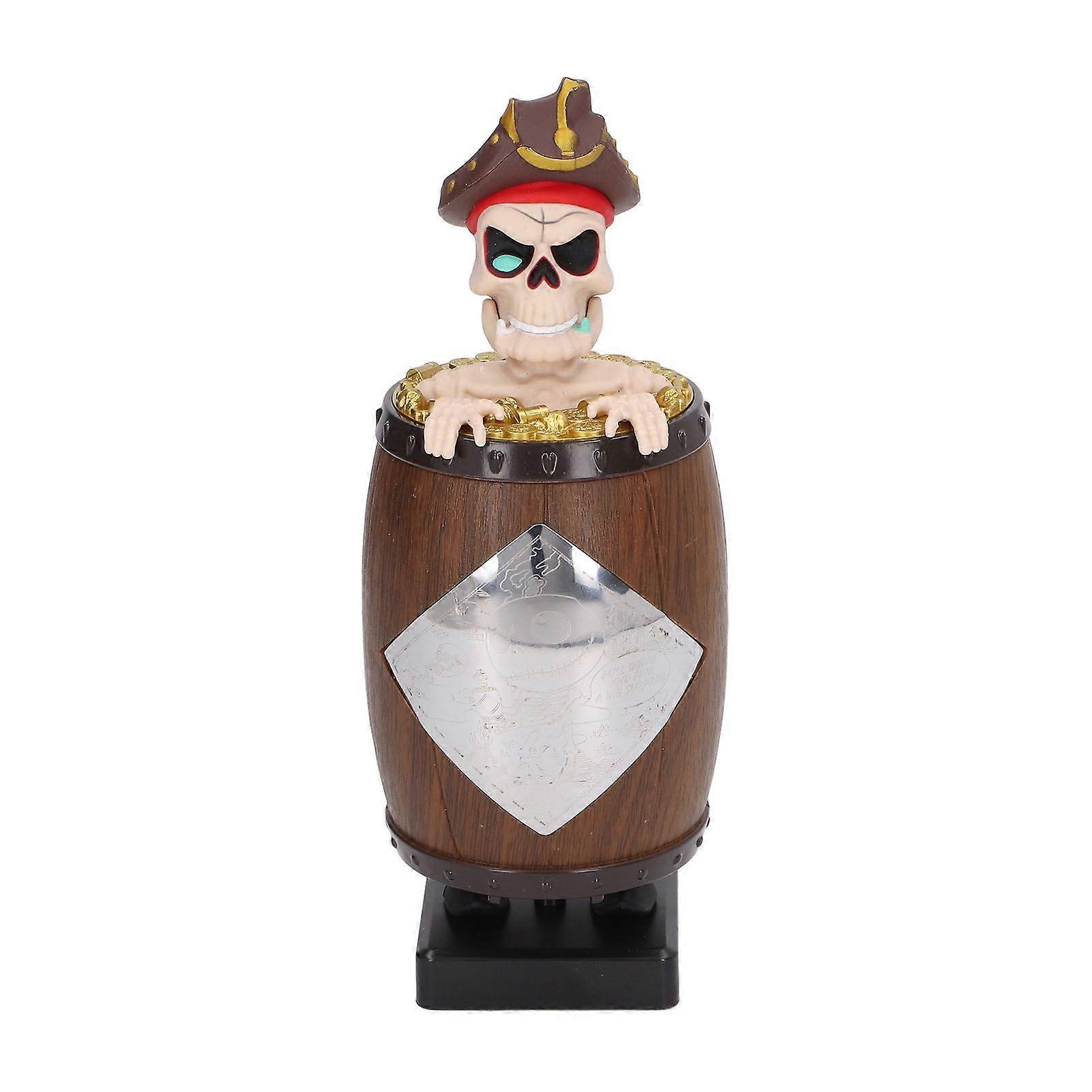 Funny Cigarette Dispenser Skeleton Shape Automatic Bounce Wooden Barrel Cigarette Box