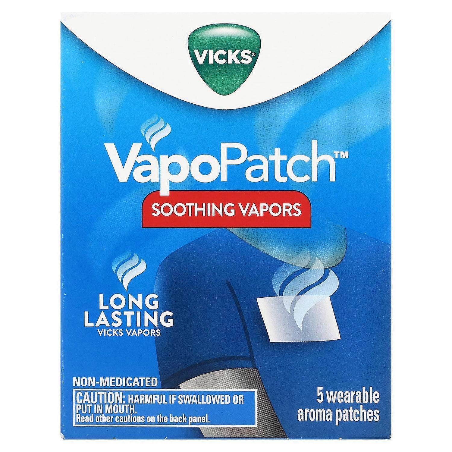 Wick, VapoPatch, beruhigende Dämpfe, 5 tragbare Aromapflaster