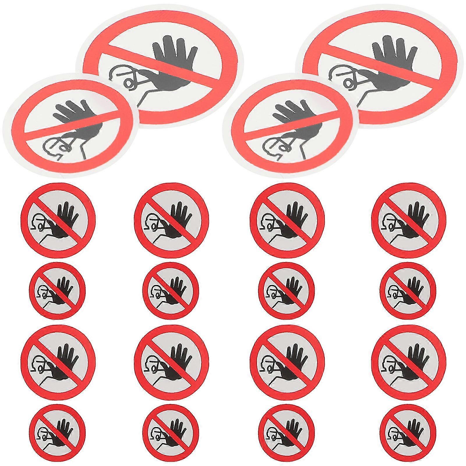 Warning Sticker No Entrance Signs for Safety Use 20Pcs Self-Adhesive PVC Labels