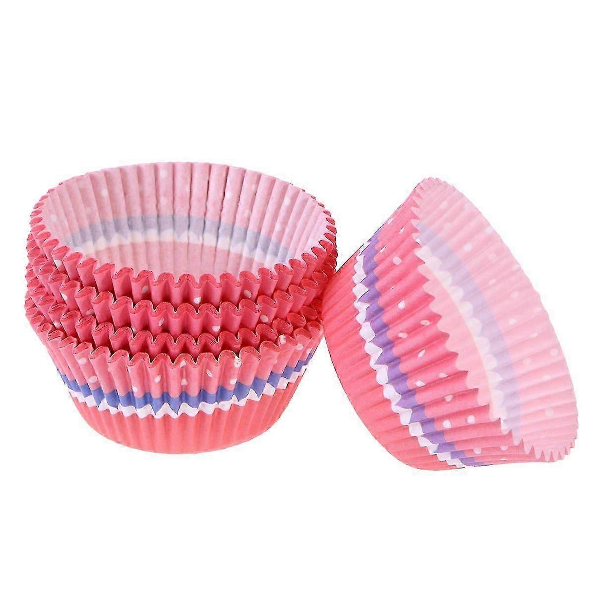 100 Pcs Paper Baking Cups Cupcake Wrappers Liners Muffin Cases Cake Cup Party Favors (Red)