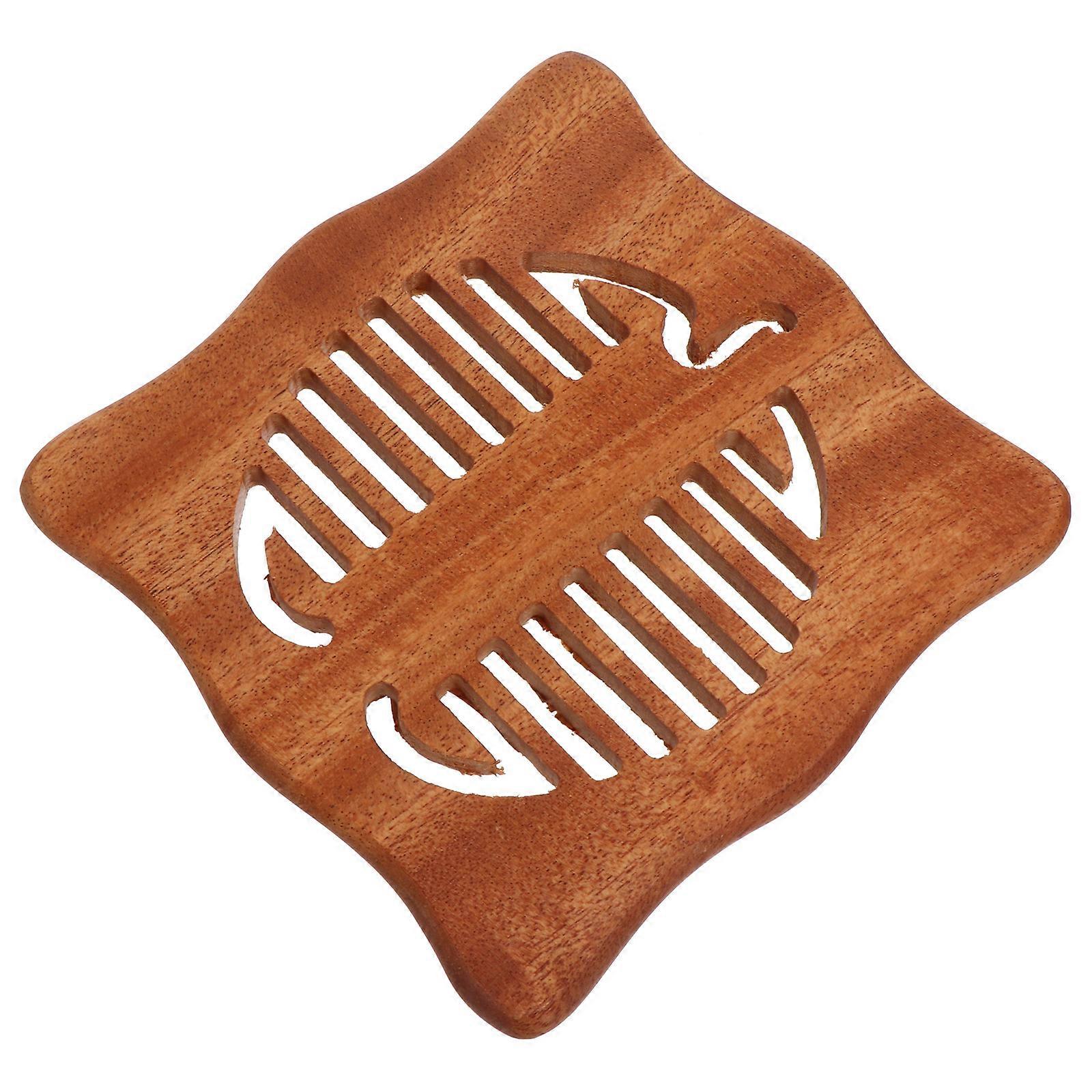 Cup Pad Heat Insulation Utility Featuring 2Pcs Wooden Coasters