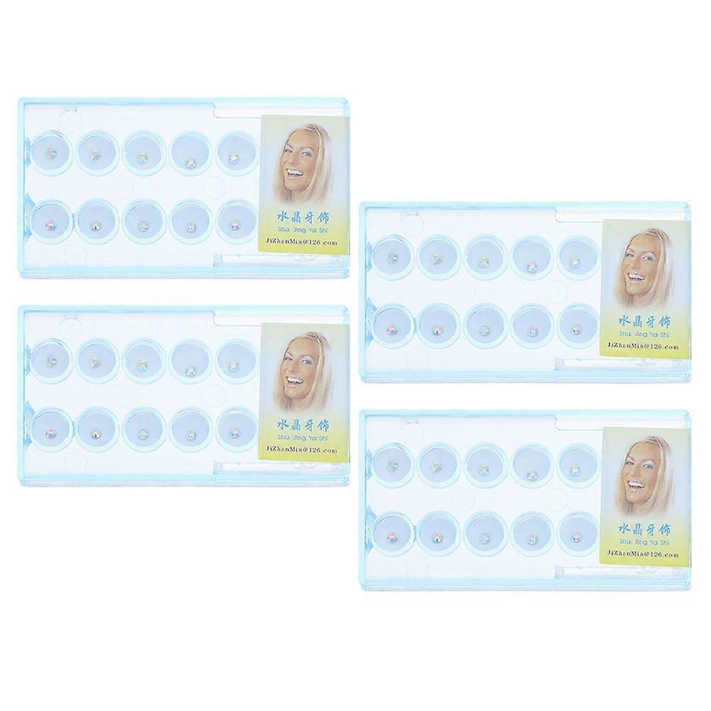 Crystal Teeth Decor Crystal Teeth Ornaments for Decoration 40Pcs