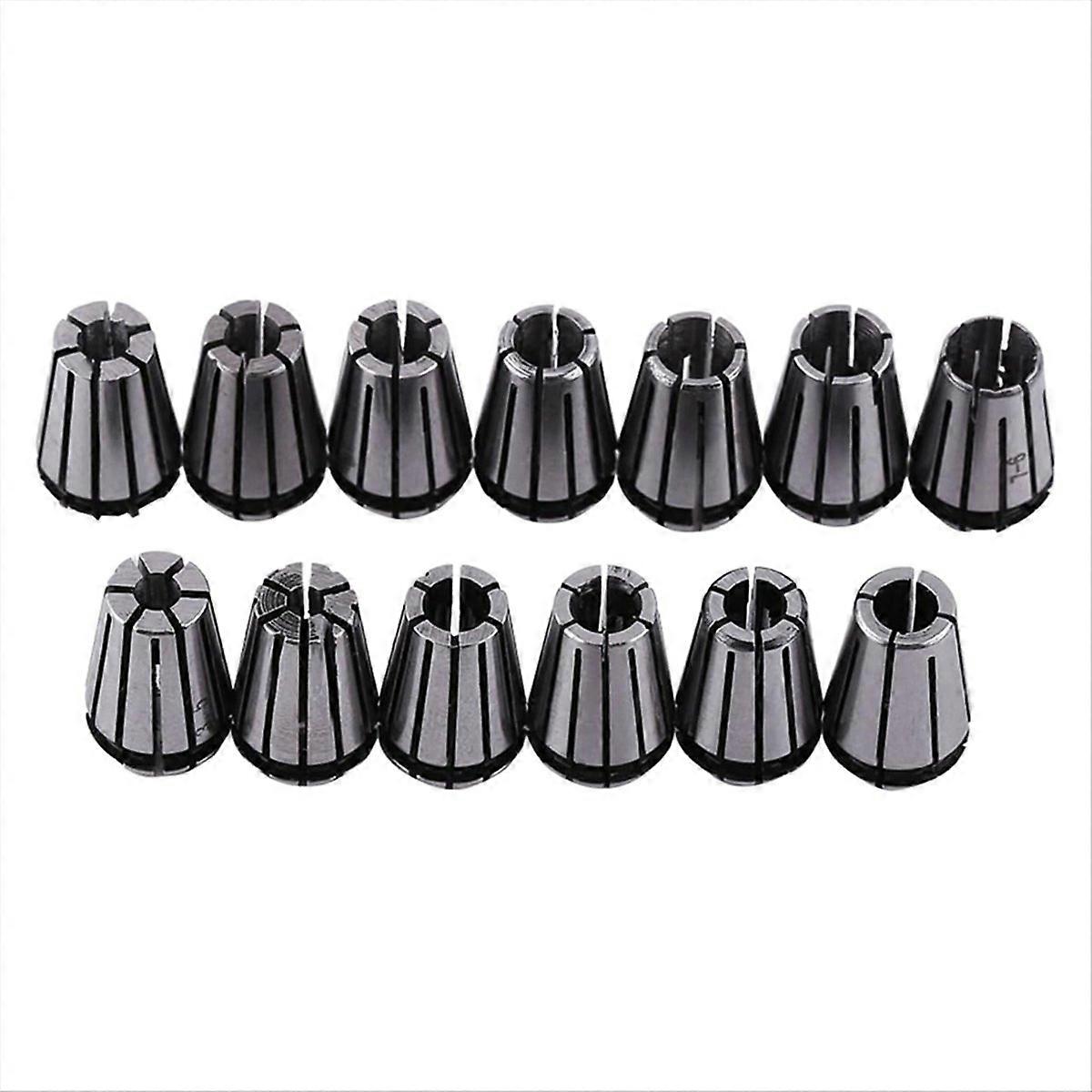 15PCS ER11 Collet Set, Spring Collet Chuck, CNC Spindle Collet, 65Mn Spring Steel Replacement Collet
