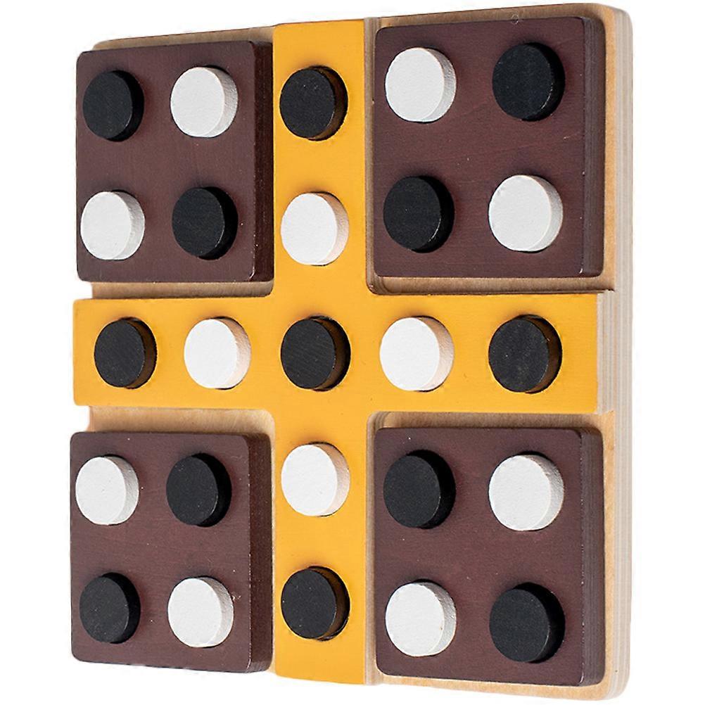 Rotatable Four-in-A-Row Chess Game Set for Entertainment 5Sets Wooden Board