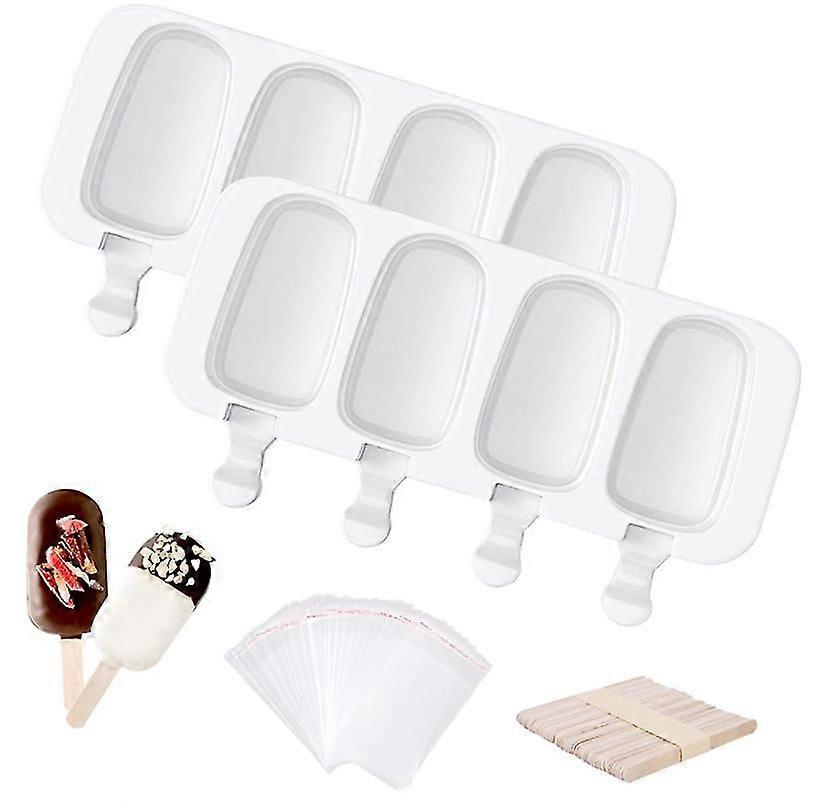 2pcs الآيس كريم سيليكون مولد 4 الشبكة مع 50 العصي 50 أكياس 50 خطوط