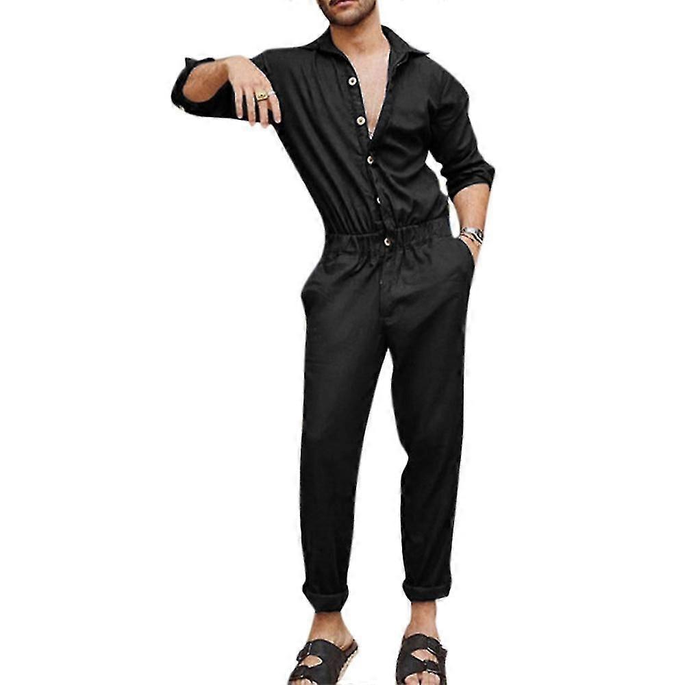 Herren Einteiler Jumpsuit Playsuit Strampler Hose Overalls