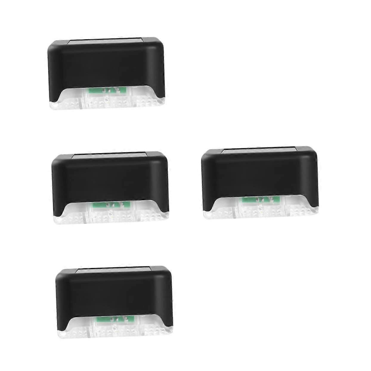 Decorative Solar Fence Light 4Pack Outdoor LED Garden Corridor Lamp Rustproof Finish Solar Powered Fence Post Light