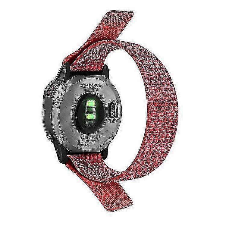 2025 Compatible For Garmin Descent G1 / Fenix 7 / 6 Pro / 5 Plus Nylon Watch Band Adjustable Sport Loop Strap Wristband Replacement B