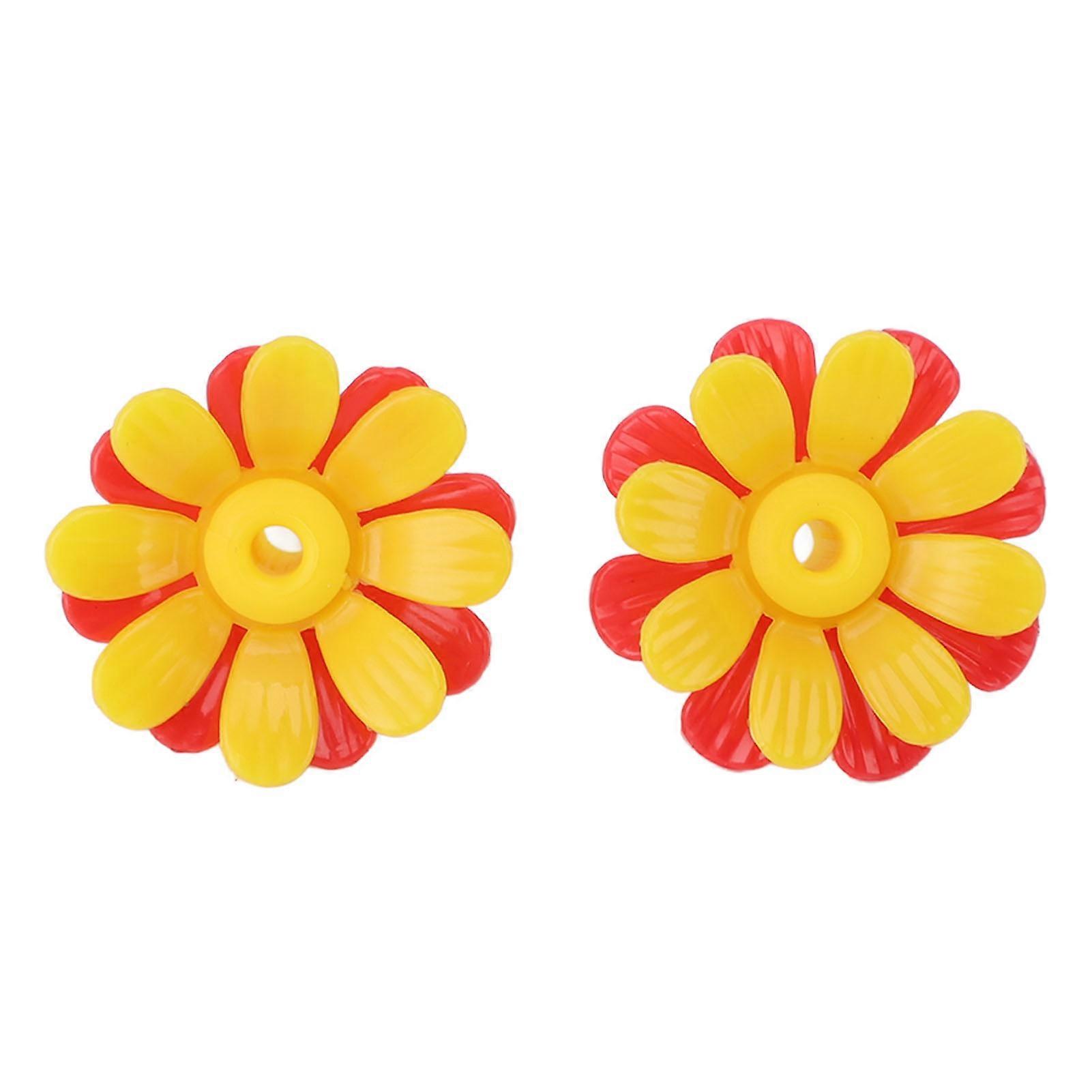 30PCS Hummingbird Feeder Flowers Replacement Red & Yellow Plastic