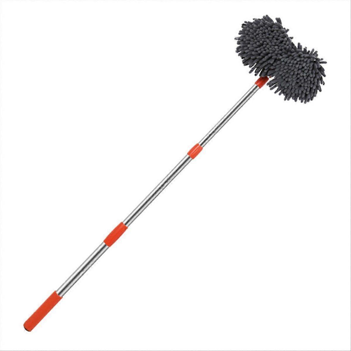 Brosse de lavage de voiture à long manche, brosse de nettoyage, balai télescopique à long manche pour lavage de voiture, manche télescopique courbé