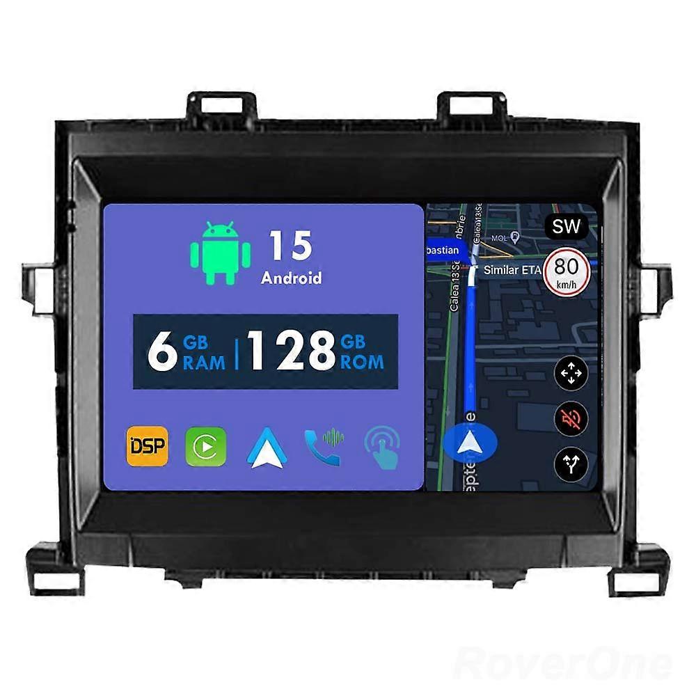 Car Radio 6G+128G CarPlay GPS Navigation Head Unit for Toyota Alphard H20 2008 - 2014 Android Auto Bluetooth Stereo Touch Screen