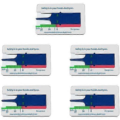 5Pcs Tyre Tread Depth Gauge Measuring Tool 0-20mm Tyre Tread Depth Gauge For Car