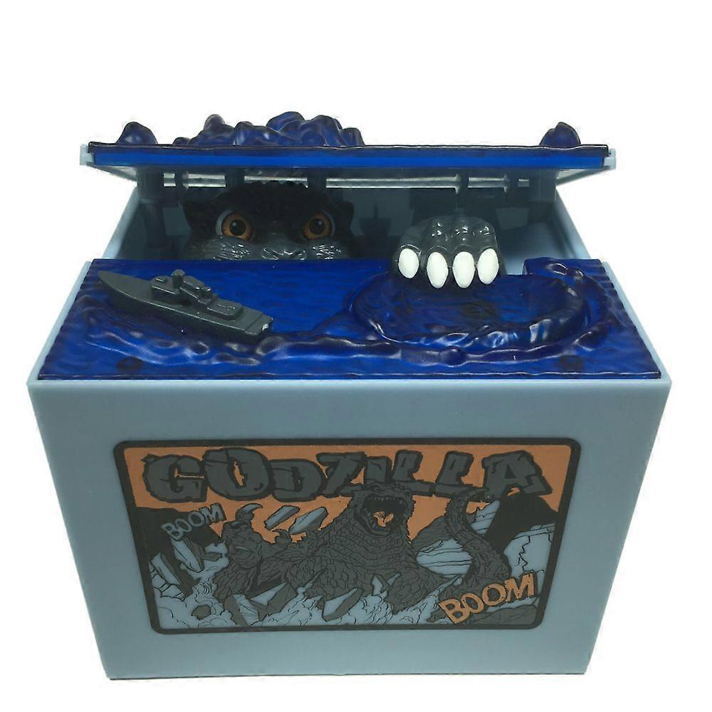 ゴジラ恐竜マネーバンク漫画盗むお金電気ミュージカル貯蓄ジャーおもちゃ
