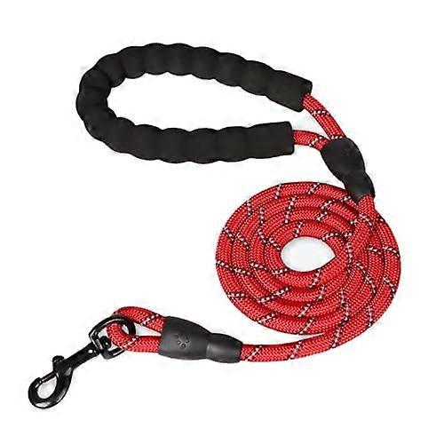 nylon reflective dog leash Adjustable 1.23m, MultiColor Options, Comfortable Handle, Red Rope 2m x 1.2cm