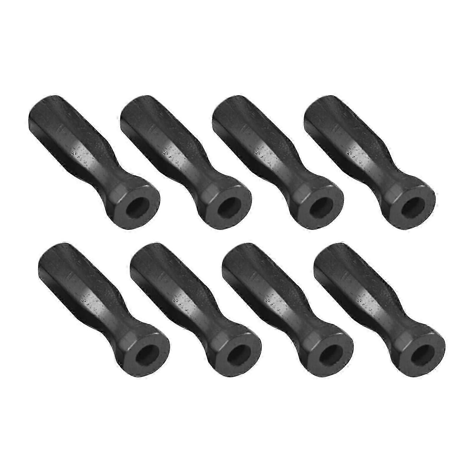 8x Soccer Table Handles Part For Standard Foosball Tables Wooden Lightweight Black 25-26s