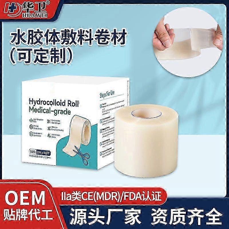 Hydrocolloid Tape Roll - Cut-to-Size, Extra Large Hydrocolloid Patch Bandages with Self-Adhesive, Flexible, Ultra Absorbent & Waterproof