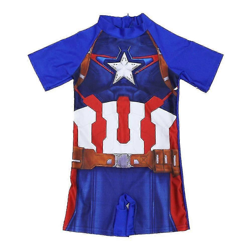 Παιδικά αγόρια 3d print μαγιό Ο υπερήρωας Κοντομάνικο Ολόσωμη φόρμα Μαγιό μαγιό