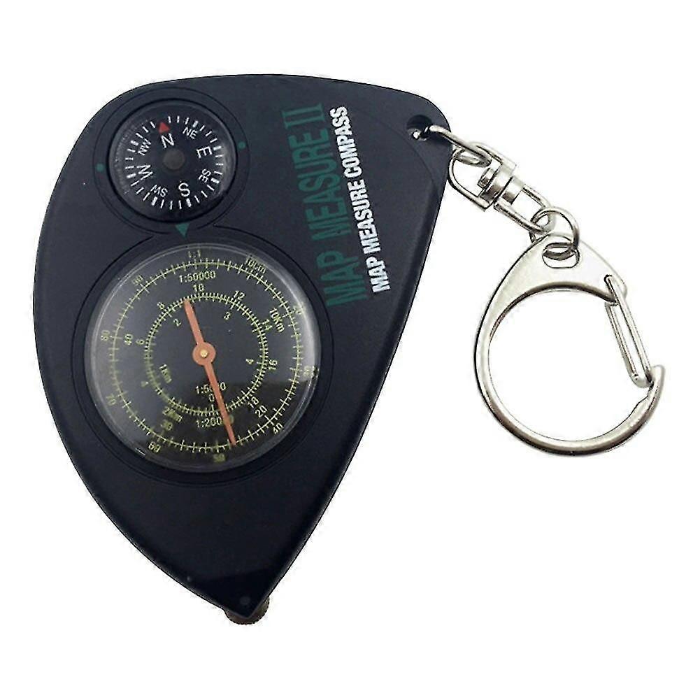 Map Measurer Outdoor Camping Keychain Curvimeter Tool Hiking Retro|Compass